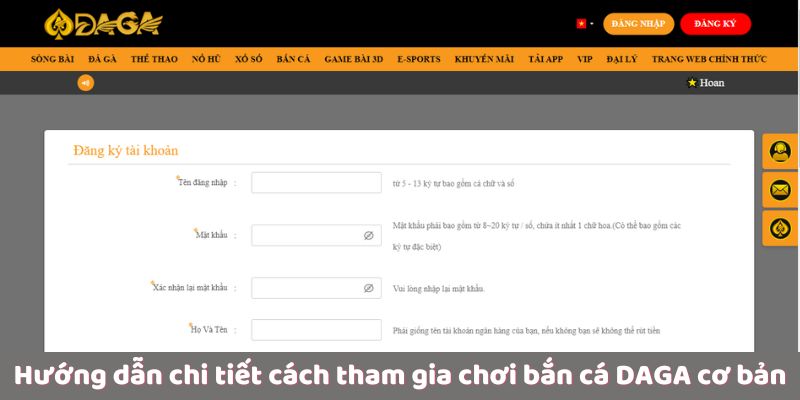 Bắn Cá DAGA - Trải Nghiệm Game Thú Vị Tại Nhà Cái Hàng Đầu 4 Hướng dẫn chi tiết cách tham gia chơi bắn cá Daga cơ bản